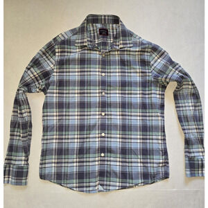 UNTUCKit Shirt Men Medium Blue Plaid RomBauer Preppy Long Sleeve Slim‎